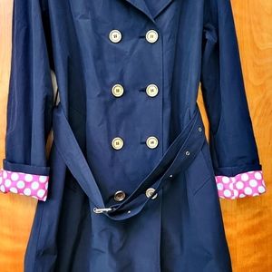 Isaac Mizrahi Live! Black Trench Coat Size L